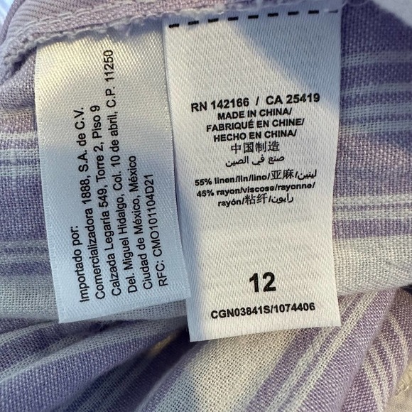 Nwt Habitual Kid Spring Lilac Striped Romper Size 12 - Picture 8 of 8